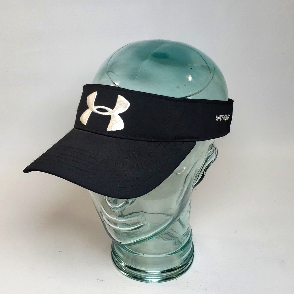 Under Armour Men's Black& White Golf 96 Visor OSFA Adjustable Backing